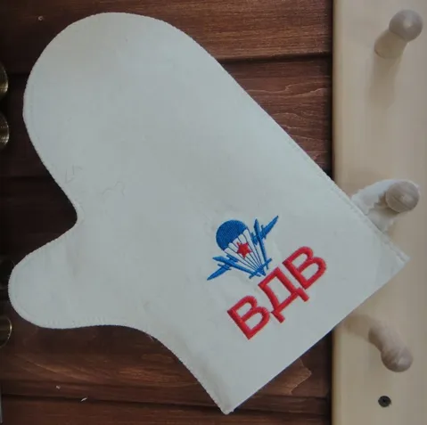 Рукавица для бани и сауны "ВДВ", белая, МСК рукавица для бани и сауны "вдв", белая, мск