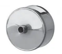 Заглушка Феррум М внешняя нержавеющая (430/0,5 мм) ф130 с конденсатоотводом заглушка феррум м внешняя нержавеющая (430/0,5 мм) ф130 с конденсатоотводом