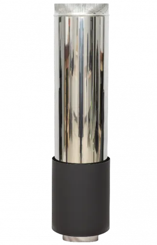 Стакан КПД переход на сэндвич нержавеющий/стальной (409/1,0мм+08ПС0,7мм), ф150/210 черный стакан кпд переход на сэндвич нержавеющий/стальной (409/1,0мм+08пс0,7мм), ф150/210 черный