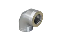 Колено Феррум утепленное угол 90° нержавеющее (430/0,5мм)/оцинкованное, ф135/200, по воде колено феррум утепленное угол 90° нержавеющее (430/0,5мм)/оцинкованное, ф135/200, по воде