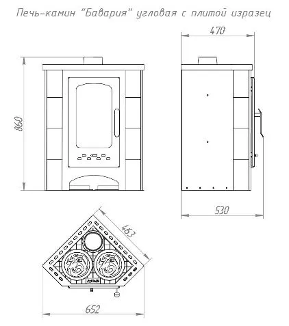 Печь-камин Бавария Угловая ЭкоКамин печь-камин бавария угловая экокамин