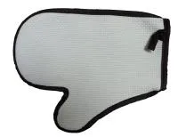 Рукавица для бани и сауны "Нежность", хлопок, (коричневый кант), Бацькина баня рукавица для бани и сауны "нежность", хлопок, (коричневый кант), бацькина баня