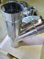 Тройник Феррум угол 135°, нержавеющий (430/0,5мм), ф130, по воде Уценка тройник феррум угол 135°, нержавеющий (430/0,5мм), ф130, по воде уценка