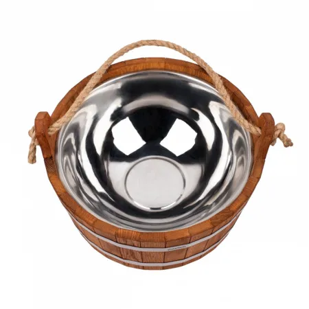 Шайка 7,5л с нержавеющей вставкой дуб Woodson шайка 7,5л с нержавеющей вставкой дуб woodson