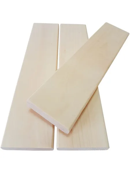 Полок торцевой доска липа А ТЕРМО 80х50х300 Автор Бани (ступень) полок торцевой доска липа а термо 80х50х300 автор бани (ступень)