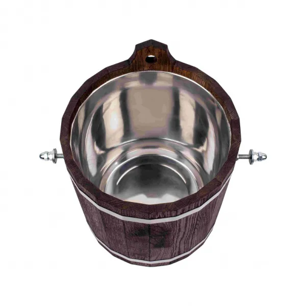 Обливное устройство 16л с нержавеющей вставкой Woodson дуб темный обливное устройство 16л с нержавеющей вставкой woodson дуб темный