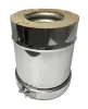 дымоход craft утепленный нержавеющий (316/0,8/304/0,5) ф115/200 l=1м по воде, cerablanket черный