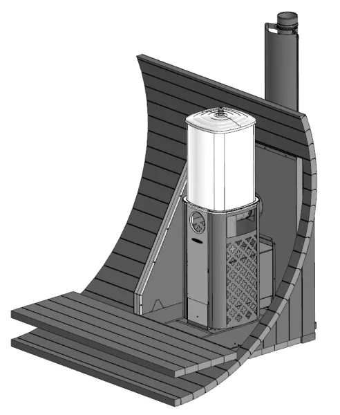 Печь для бани ТМФ Комплект для бань-бочек Гвидон печь для бани тмф комплект для бань-бочек гвидон