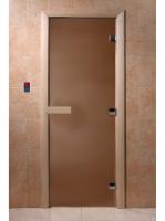 дверь бронза матовое 190*80, 8 мм 3 петли коробка ольха банный эксперт