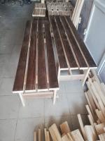 лавка 1500*400*480, липа , горячего тиснения классика, пэм